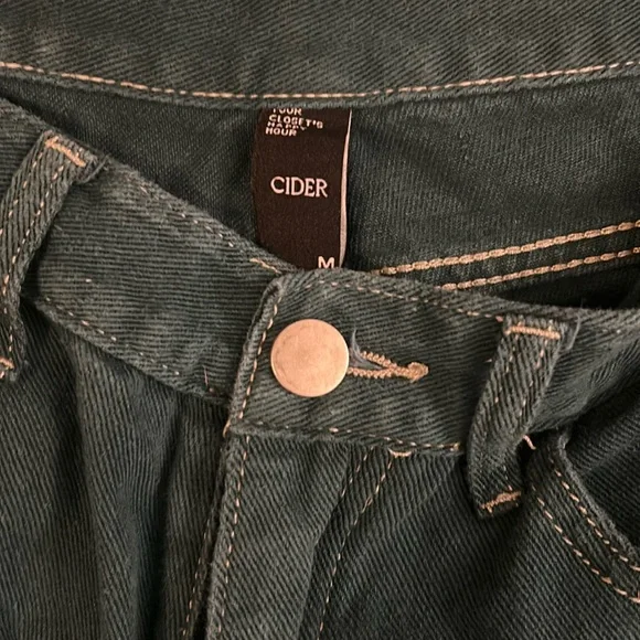 Cider Denim Mid Rise Patchy Wide Leg Trousers - Picture 6 of 10